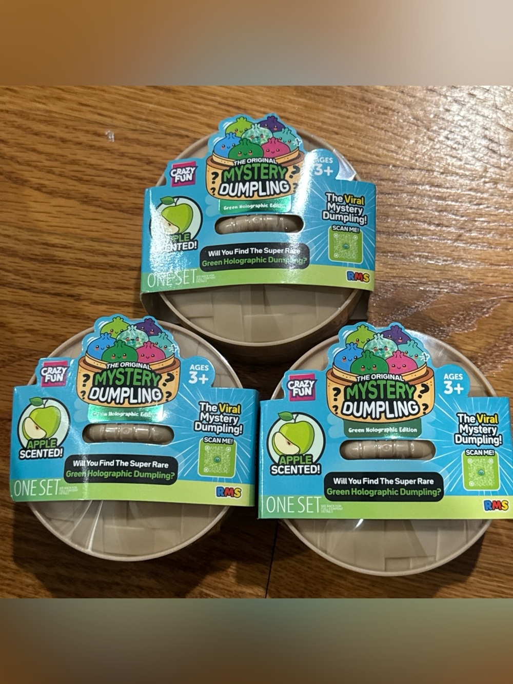 3 Mystery Dumpling Apple Scented Green Holographic Edition RMS Crazy Fun
